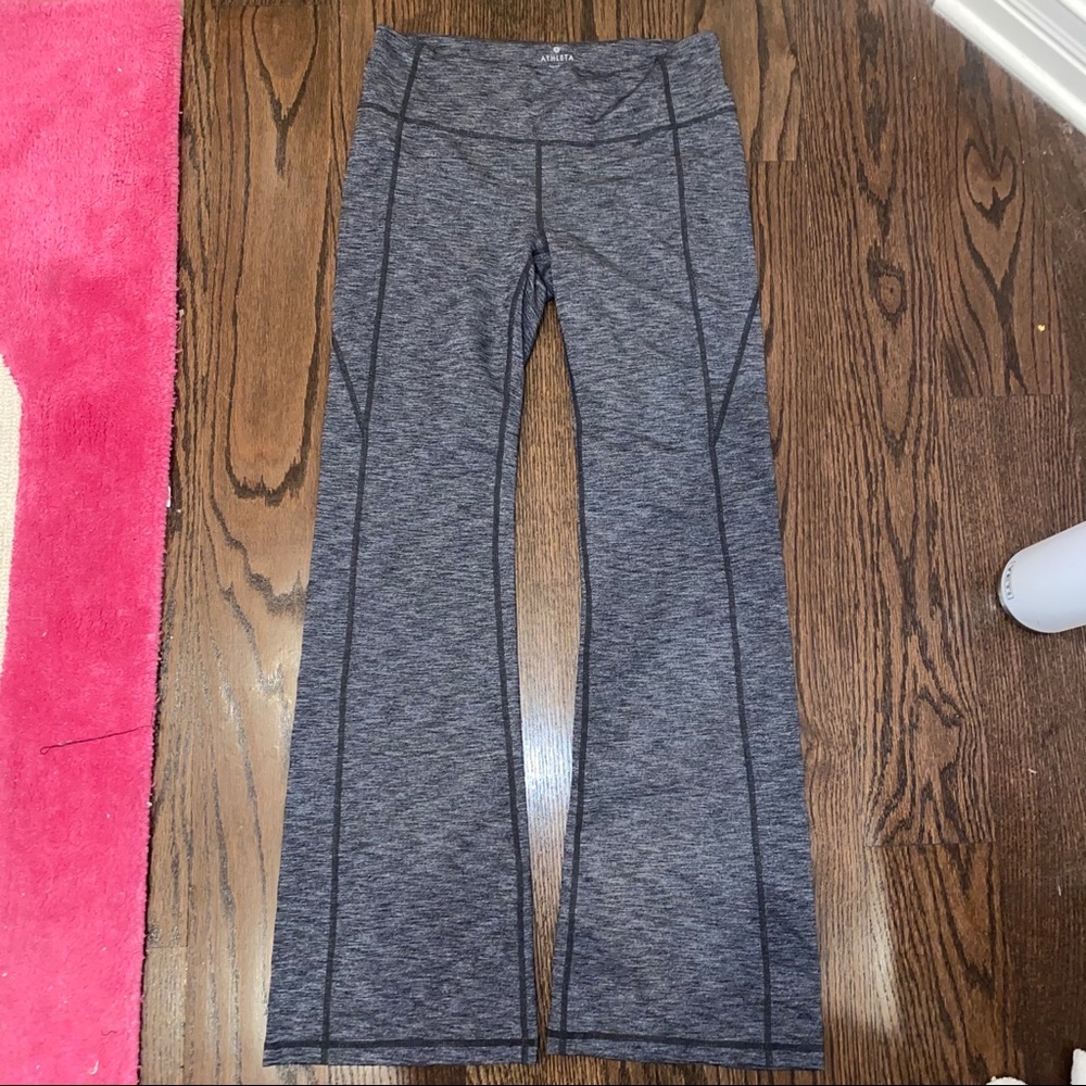 Athleta Grey & Black Yoga Pants. Size: Large.
